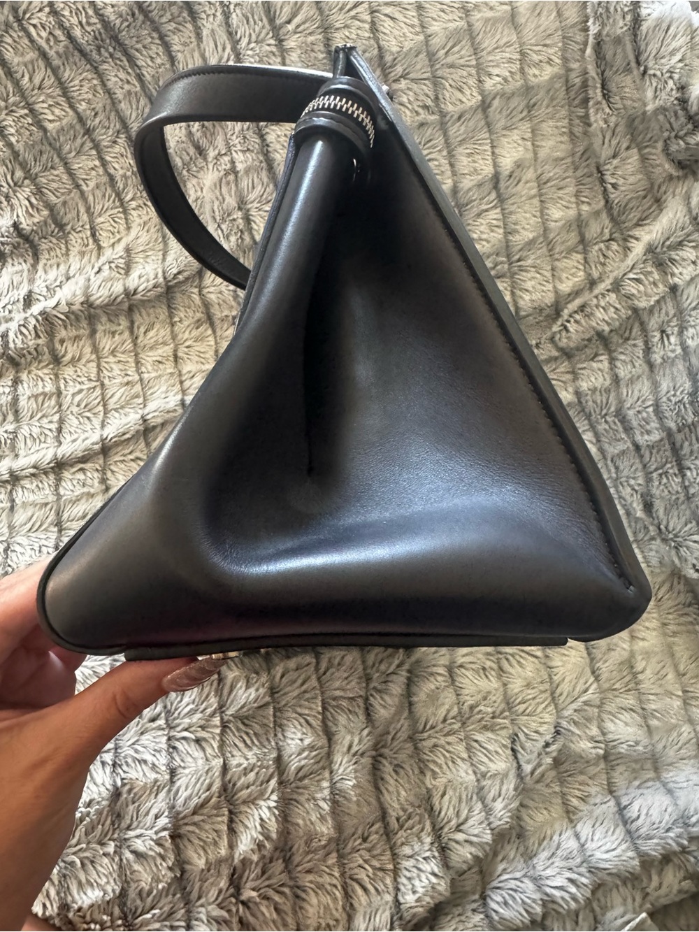Authentic Celine Edge Bag - Blue/Black Leather - Picture 8 of 13